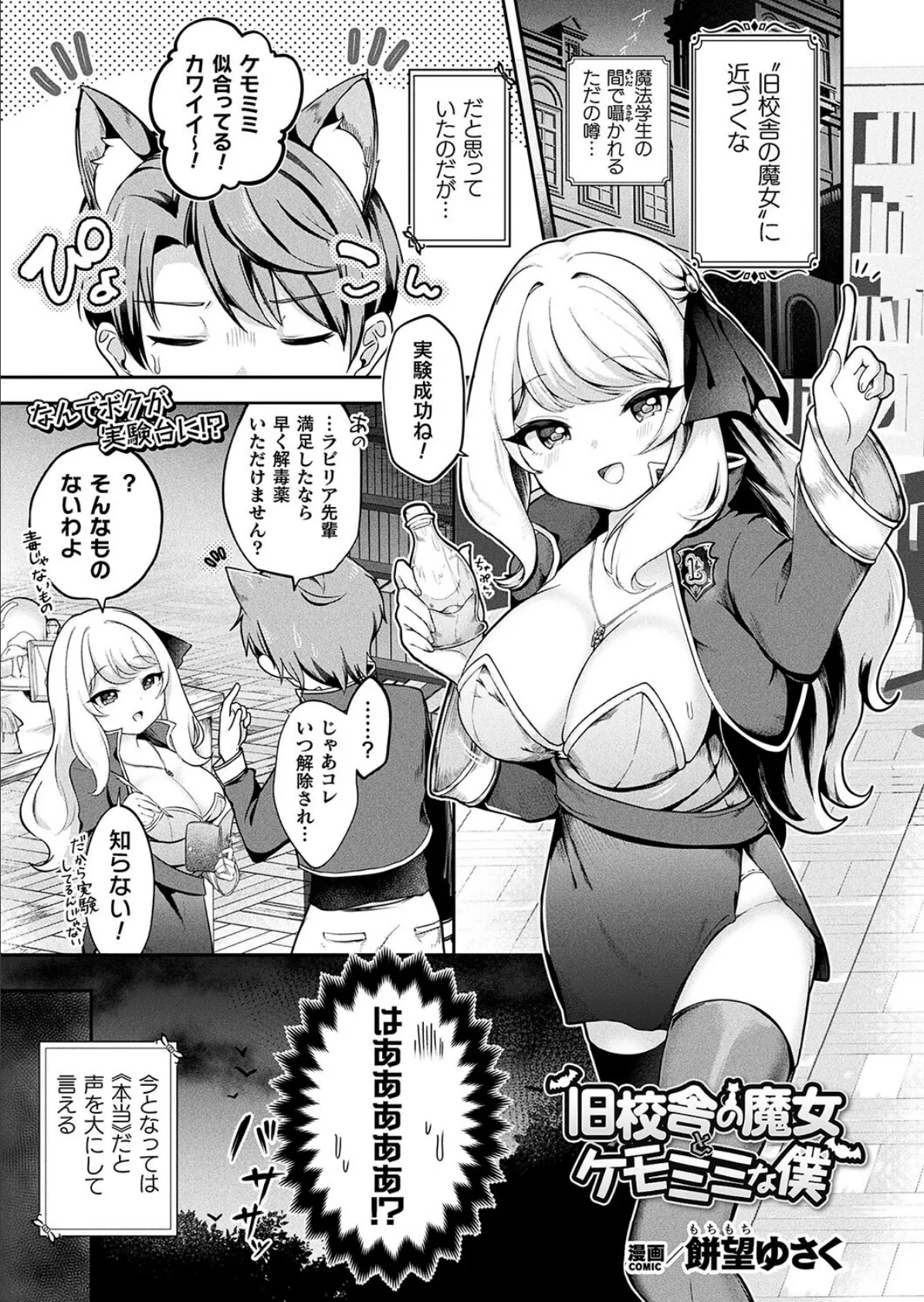 旧校舎の魔女とケモミミな僕【単話】